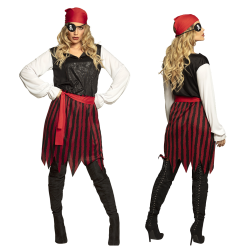 Piraat Dames Kostuum Rood