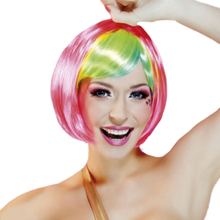 Boblijn Regenboog Pruik Sophie