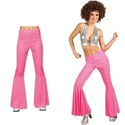 Stretch Disco Broek Roze