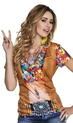 Flower Power Fotorealistisch Shirt -Dames Verkoop image 187