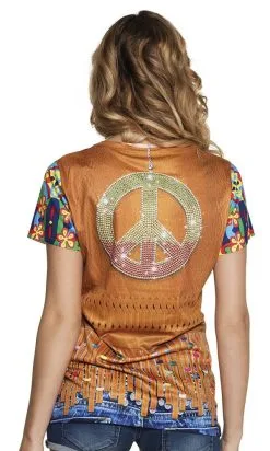 Flower Power Fotorealistisch Shirt -Dames Verkoop image 188