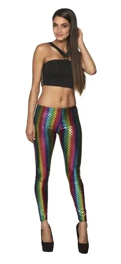 Stretch Regenboog Zeemeermin Legging -Dames Verkoop image 241