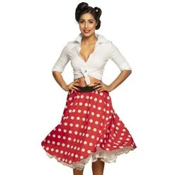 Stippen Jurk Rood Wit -Dames Verkoop image 264