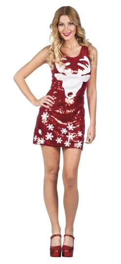 Glitter Kerstjurk Rudolf Kopen