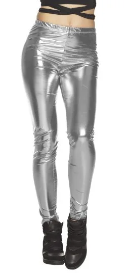 Stretch Zilveren Legging Dames -Dames Verkoop image 283