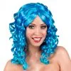 Licht Blauwe Krul Pruik