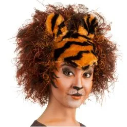 Tijger Pruik Met Oortjes En Pluche Kap