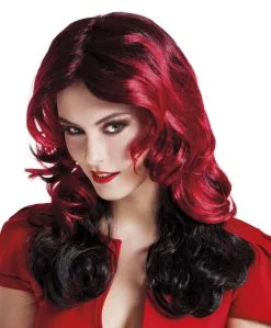 Dames Duivel Pruik Red Fury