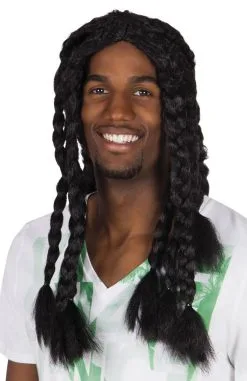 Pruik Rasta Haar Zwart