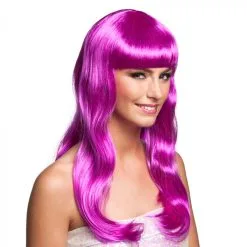 Paarse Pruik Lang