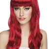 Lange Robijnrood Pruik 2 Lange Robijnrood Pruik -Dames Verkoop image 363