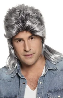 Heren Pruik Met Matje Grijs