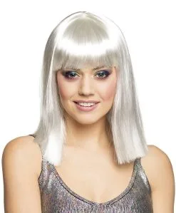 Pruik Disco Wit