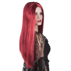 Heksenpruik Rood Lang Haar