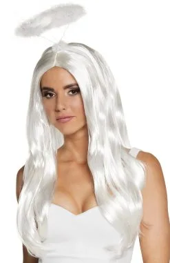 Engelen Pruik Met Halo