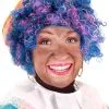 Regenboog Piet Pruik Gekleurde Afro + 2x Haarnetje 2 Regenboog Piet Pruik Gekleurde Afro + 2x Haarnetje -Dames Verkoop image 411