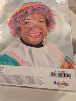 Regenboog Piet Pruik Gekleurde Afro + 2x Haarnetje 5 Regenboog Piet Pruik Gekleurde Afro + 2x Haarnetje -Dames Verkoop image 412