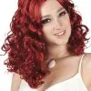 Lange Rode Pruik Met Krullen