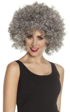 Grijze Afro Pruik Kopen