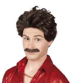 Pruik Camping Met Snor