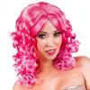 Knalroze Dames Krul Pruik -Dames Verkoop image 494