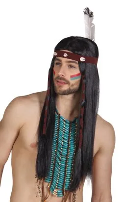 Pruik Crazy Horse Met Hoofdband