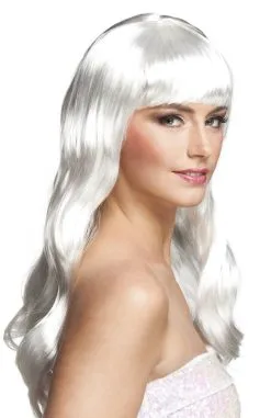 Lange Witte Pruik