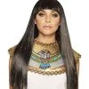 Lange Zwarte Egyptisch Pruik