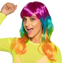 Dames Regenboog Pruik Flamboyant