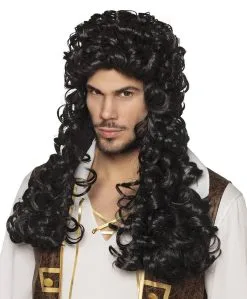 Zeerover Pruik Heren Zwart