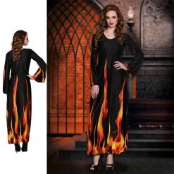 Lange Vlammen Jurk Duivel 9 Lange Vlammen Jurk Duivel -Dames Verkoop image 65