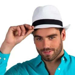 Witte Gangster Hoed Panama