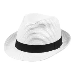 Witte Gangster Hoed Panama 5 Witte Gangster Hoed Panama -Dames Verkoop image 810