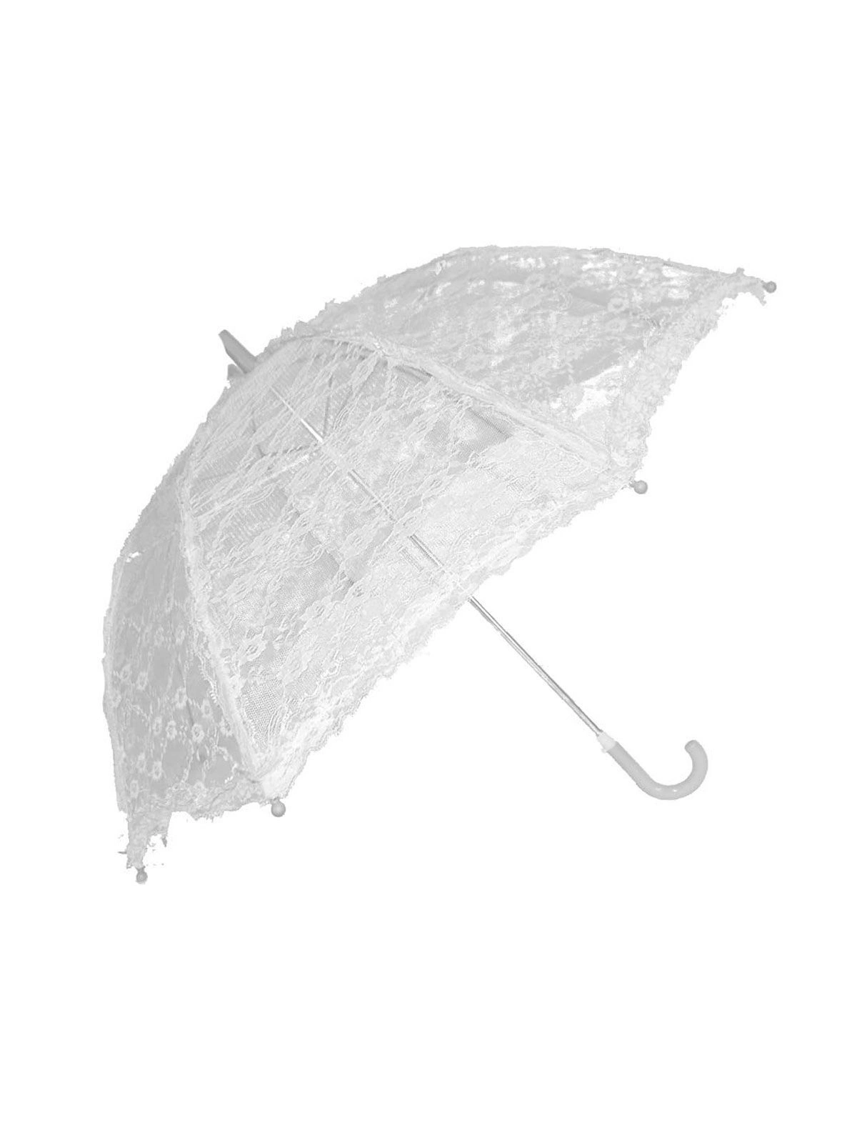 Dames Witte Kanten Parasol 3 Dames Witte Kanten Parasol