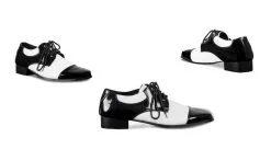 Lakschoenen Disco Gangster Zwart-wit