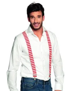 Bretels Gestreept Rood/wit