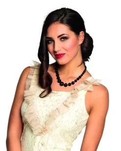 Jaren 20 Charleston Ketting Zwart