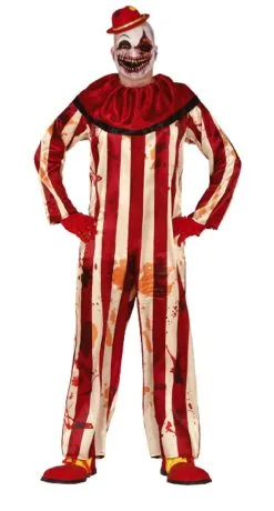 Gestreepte Killer Clown Jumpsuit
