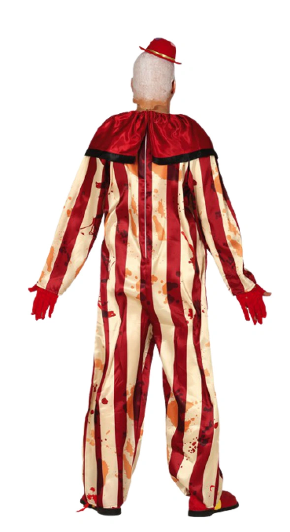 Gestreepte Killer Clown Jumpsuit 4 Gestreepte Killer Clown Jumpsuit - Afbeelding 2