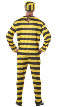 Geel Gestreepte Gevangenis Jumpsuit -Dames Verkoop image 89